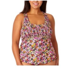 Salt + Cove Juniors' Plus Size Fly Away Floral-Print Tankini Top, Floral Print 3